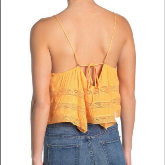 Free People Womens Orange Home Again Camisole - Picture 3 of 5